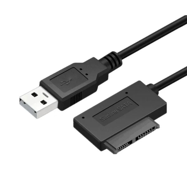 USB2.0 SATA до USB2.0 Кабель адаптерного кабеля для жесткого диска для ноутбука SATA SATA Cable Cable на USB для ноутбука SATA 6P+7P SATA