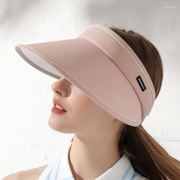 Berets Sun Hat Hat Женская защита от ультрафиолета лето пустое крышка большая края на открытом воздухе езда на велосипеде тени в тень.