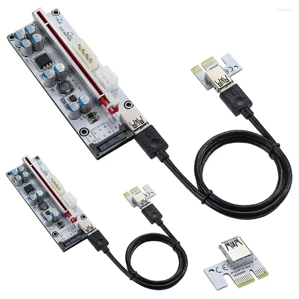 Computerkabel PCIe Riser 1x bis 16x Karte - GPU mit 0,6 m USB 3.0 -Verlängerungskabelgrafik für