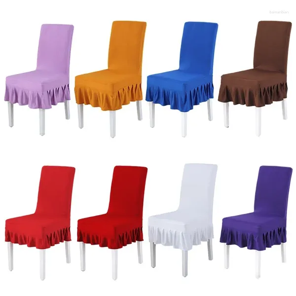 Capas de cadeira 1pc Anti-Dirty Skurt Skiot Skiot Spandex Strech para sala de jantar Banquet Decoração de casa Seat Slipcover