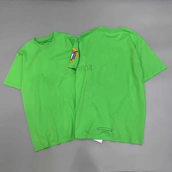 Camisetas masculinas clássica de camiseta verde roxa clássica Padrão de letra de alta qualidade Pullover algodão Moda de algodão Mulher Tamanho S-xxlq0hr
