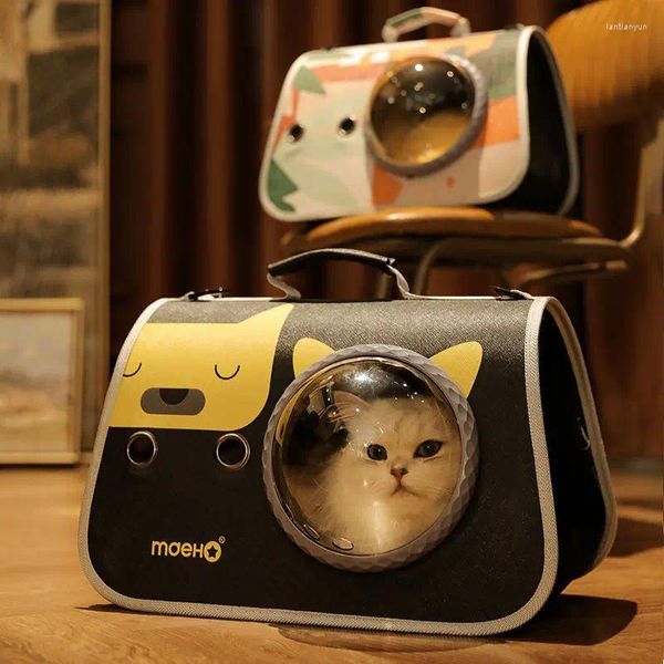 Transportadores de gatos Backpack Backpack Backpack portátil Pet Bag Carrier para Cats Space Kitten Travel Bolsa Supplies