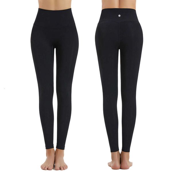 Frauen Leggings hohe Taille Hüfthebefitnesshosen Afkluuallulemon Keine Unbeholfenheit laufen schnelle Trocknungssport -Leggings