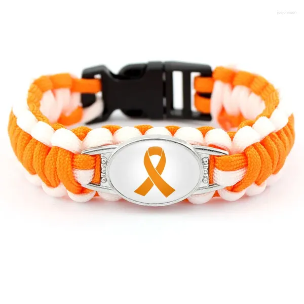 Bracelets de charme fita laranja fé esperança