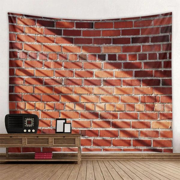 Wandteppiche 3d Ziegelmauer Sonnenlicht Wandteppich Retro Stein Hanges Stoff Bohemian Kunstdruck Home Wohnzimmer Schlafzimmer Dekoration