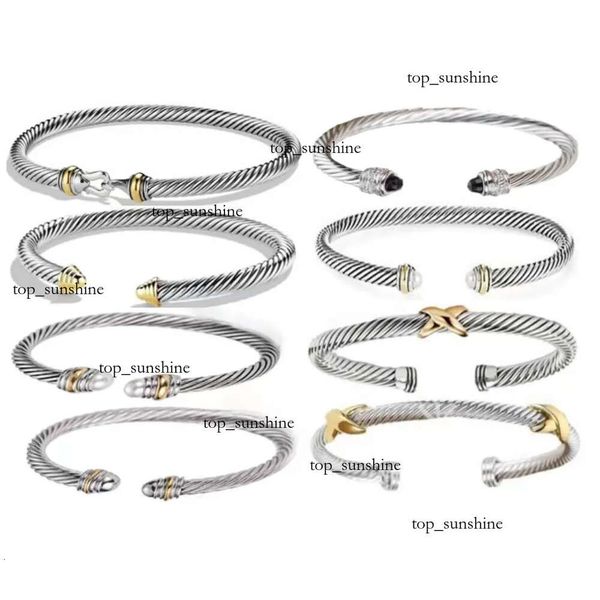 pulseira de grife dy moda moda a cabo vintage sier bracelete de ouro judeu judeu para homens homens 20 opções jóias de grife