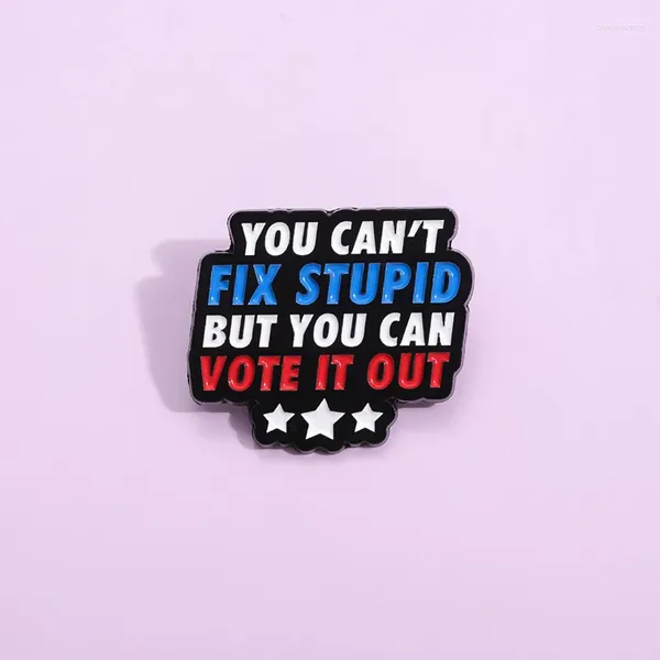 Broschen Sie können nicht dumm reparieren, aber es können Email Pins Cartoon lustige Zitate Lapel Pin Shirt Kragen Abzeichen Accessoires Schmuck Schmuck