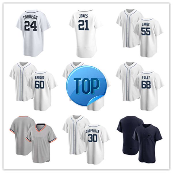 Detroit Custom Tigers Baseball Jerseys 8 Matt Vierling 17 Andrew Chafin 49 Alex Faedo 9 Jack Flaherty 68 Jason Foley 87 Tyler Holton