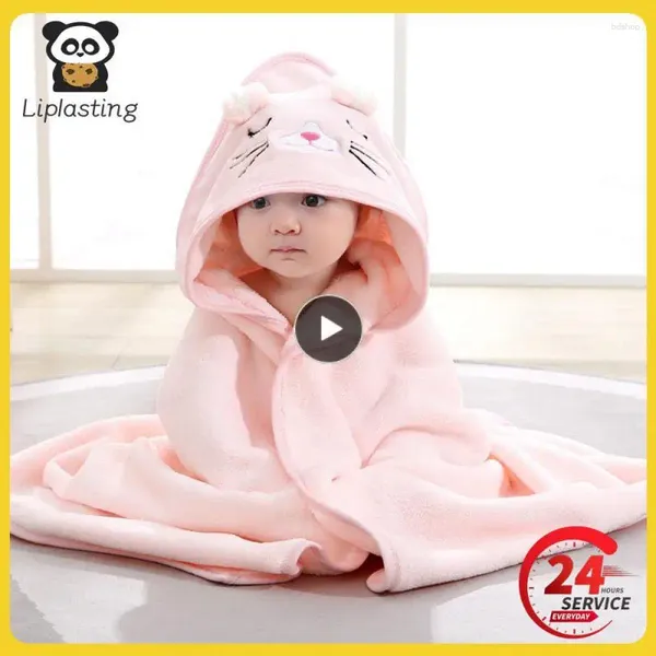 Rompers unissex Baby Robe Bathrobe Flannel Cartoon garoto menina