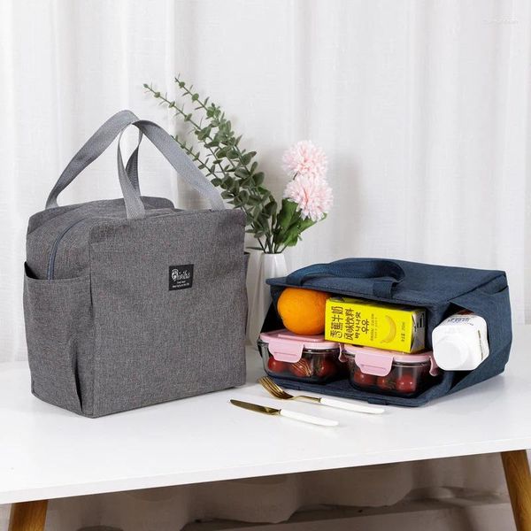 Stume di stoccaggio Borsa di raffreddamento di grande capacità Waterproof Pranzo con cerniera portatile Oxford per uomini e donne in scatola picnic cibo