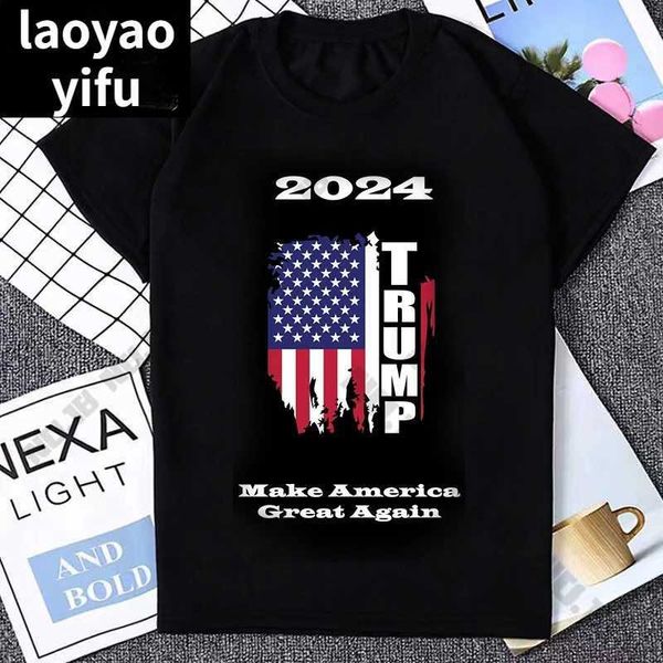 T-shirt femminile uomini divertenti maglietta anti-biden Che lavoro Trump Conservative 2024 Republican Thirts Shirts for Uomini Make Your Design T240510