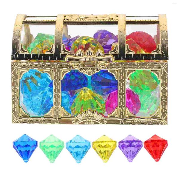 Vasos Crystal Box Treasure Childrens Toys Plastic Big Gems Diamante Diamante
