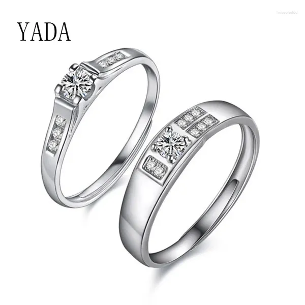Кластерные кольца яда романтическая любовь циркон серебряный цвет для менвомеров любителей пары кольцо обручальные свадьбы ювелирные изделия RG200039