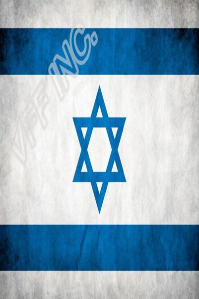 Israel Antique Faça a bandeira antiga bandeira nacional de 3 pés x 5 pés bandeira de poliéster voando 150 90cm Flag6004518