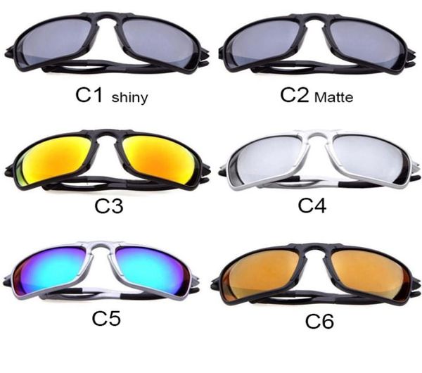 Óculos de sol clássicos de ciclismo deslumbrante cor de cor de sol dos EUA nos EUA Black Green Dark Lens SUQARE Designer Sunshades Motorcycle ao ar livre8538534