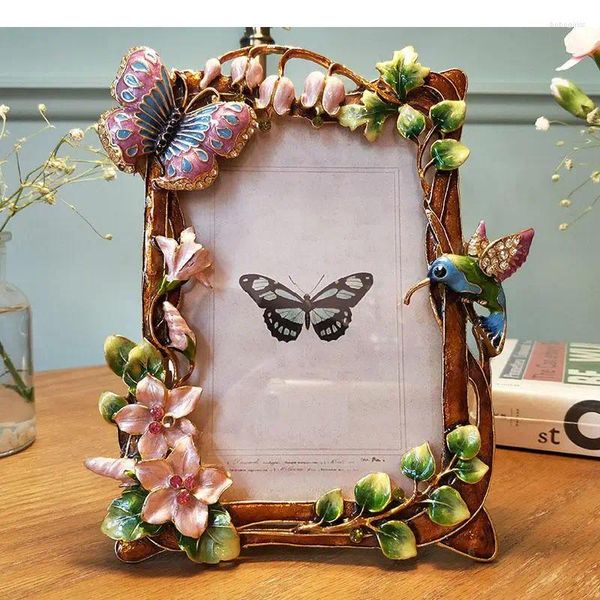 Rahmen Schmetterling Blume Zweig Dekorative Po Vintage Blumenspitze Bild Rahmen Hochzeitstag Geschenke Schreibtisch Dekoration