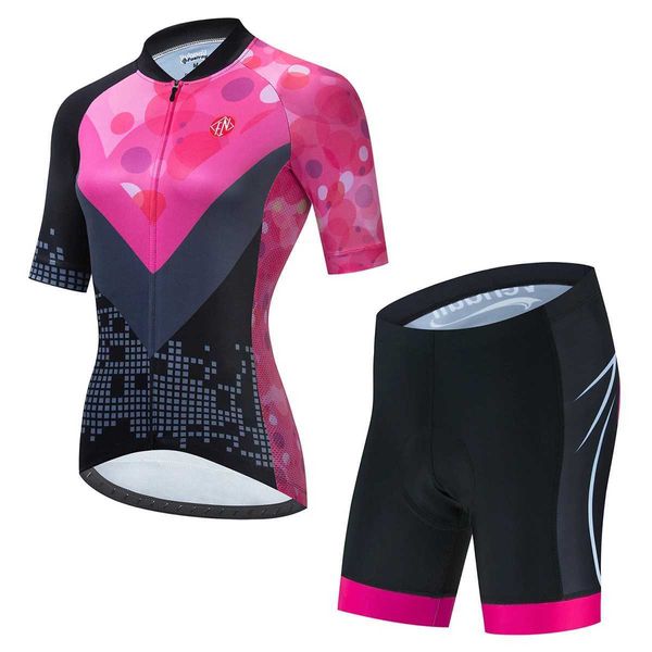 Fãs Tops Tees 2024 Profissional Team Womens Vendull Bicycle Set Summer Mtb Clothing ROPEA Ciclismo Jersey Conjunto Q240511