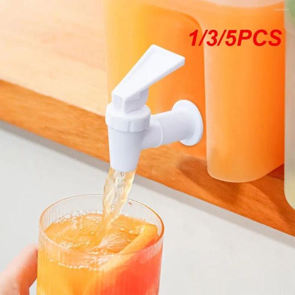 Banyo Lavabo muslukları 1/3/5pcs şarap valfi su dağıtıcı anahtarı musluk cam şişe plastik musluk kavanozlu filel tankı filtre ile