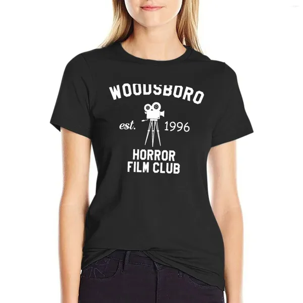 Frauen Polos Woodsboro Horror Film Club T-Shirt Hippie Kleidung weibliche Kleidung Tops Womans