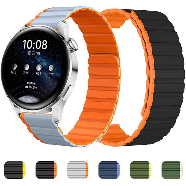 Watch Bands Huawei 4 Pro Sile Band per Huawei GT 2 3 42mm 46mm Runner Magnetic Banda Accessorio 20mm 22mm Q240510