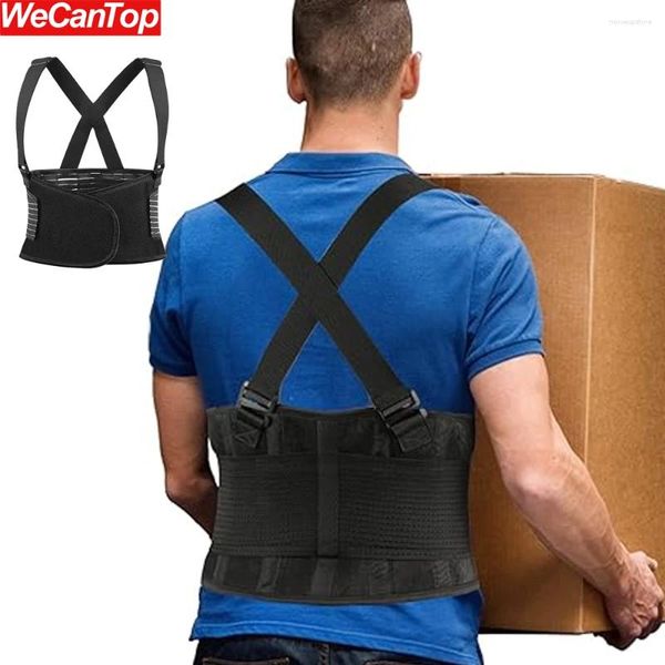 Supporto in vita 1 pc lavoro back Brace - Cintura per i dischi erniati di sollevamento pesanti con spallacci uomini donne donne