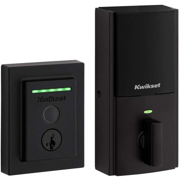 Kwikset halo impressão digital Wi Fi Smart Lock, entrada de toque sem chave Touch Modern Door Latch, sem necessidade de controle remoto do aplicativo de hub, com chave de smartkey