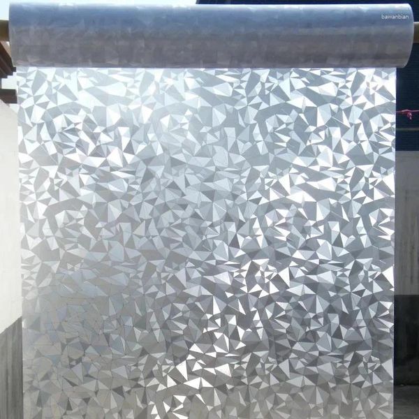 Fensteraufkleber 3D Diamond Privacy Glass Film Kleberfreies statisches Klammer nicht kleber dekorativ