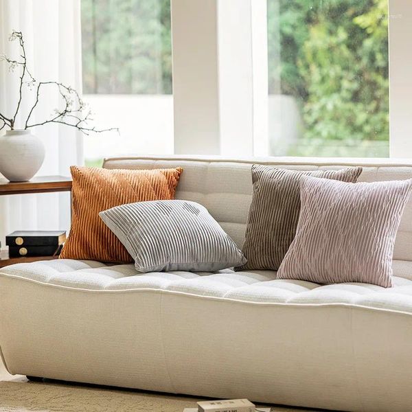 Подушка современная простая плюшевая крышка северная волна складка дизайн искусства домашний декор мягкий диван гостиная спальня диван диван 45