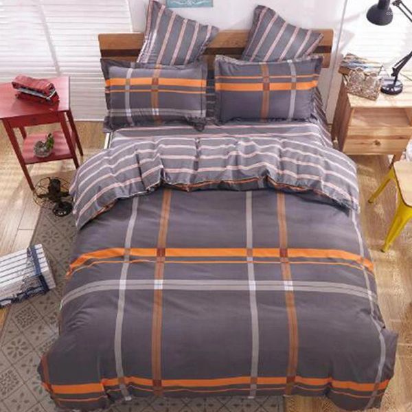 Conjuntos de cama Conjunto de kits de 4pcs Conjunto de colcha Tampa de edredão de colheita plana Frondeleira de colheita de colheita de casas para o quarto de casa