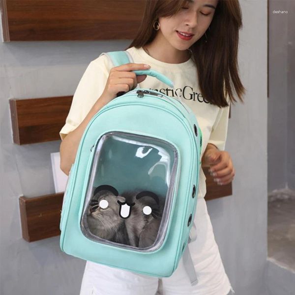 CATTORI CAT ANTI-SCRATCH Clear Clear Dog Carrier Backpack Cuppy Shoulders Bag Bag Travel Campeggio fornisce protezione