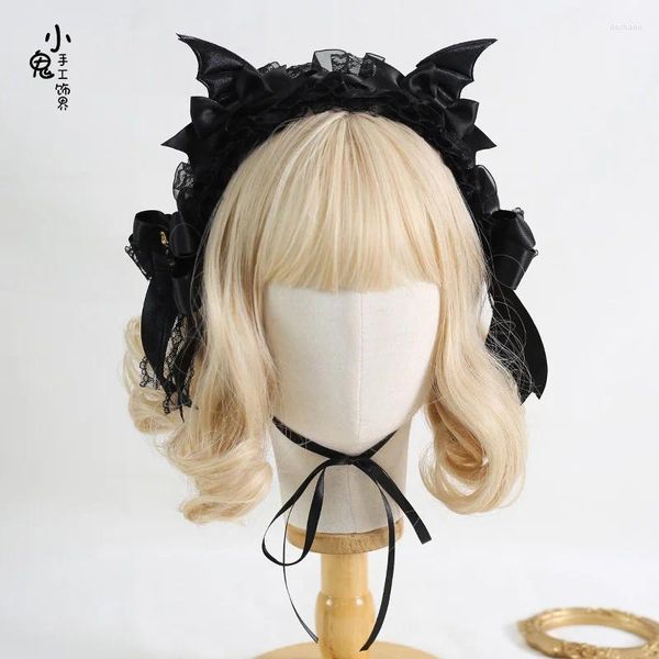 Forniture per feste originale lolita scuro lolita ali gotiche per capelli demone clip halloween copia accessori per prua