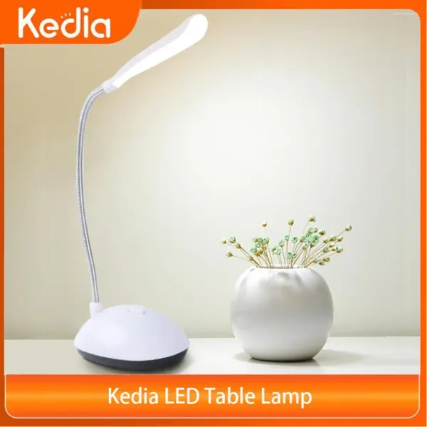 Tischlampen Kedia LED -Lampe Faltbare Augenschutz Schreibtisch 3xaaa Batterie sparen Energie Nachtlicht für die Innenräume der Schüler in der Innenräume