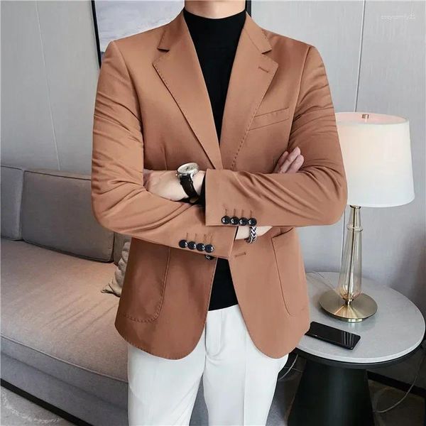 Ternos masculinos Boutique Boutique Casual Casual Blazer Slim Fit Jacket