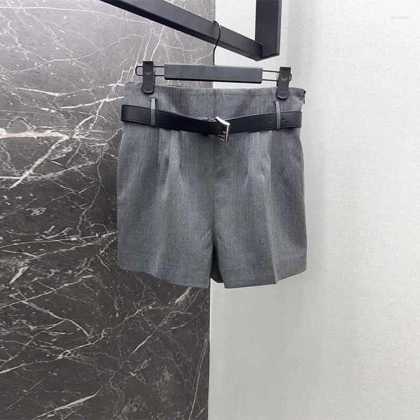 Shorts femminile 2024 2 colori cintura mini designer pieghettata pieghettata con cerniera vestiti di fascia alta in estate y2k