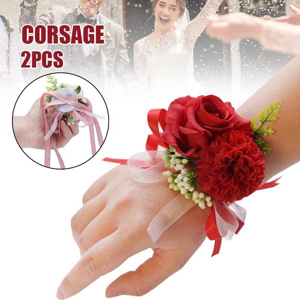 Dekorative Blumen Braut Handblume exquisites Design Corsage Hochzeitsfeierdekorationen