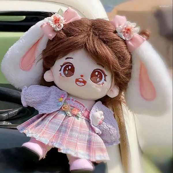 Panno da tavolo accessori originali set di abiti da compleanno kawaii 20 cm peluche abiti da bambola ripieni di abbigliamento per le orecchie cosplay