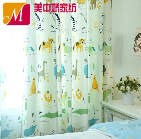 Curtain semplice moderno moderno di cotone nordico e tende personalizzate in lino finito