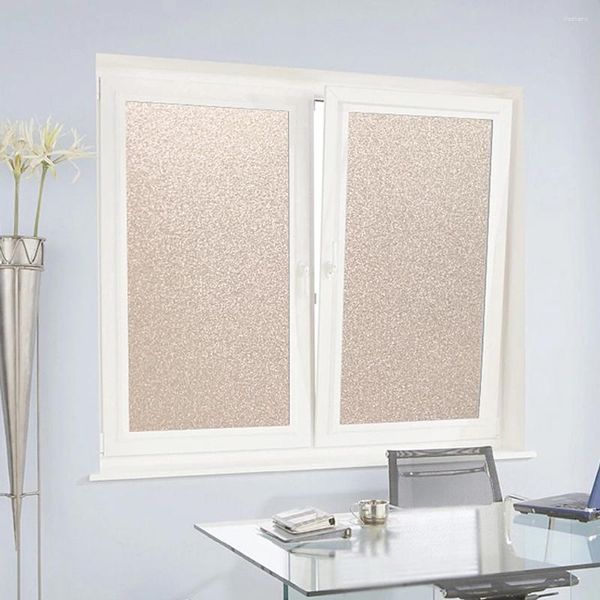 Fensteraufkleber statischer Klebstoff Privacy Business Office Partition Aufkleber Golden Black White Pure Scrub Film für Home Glass 70x300cm