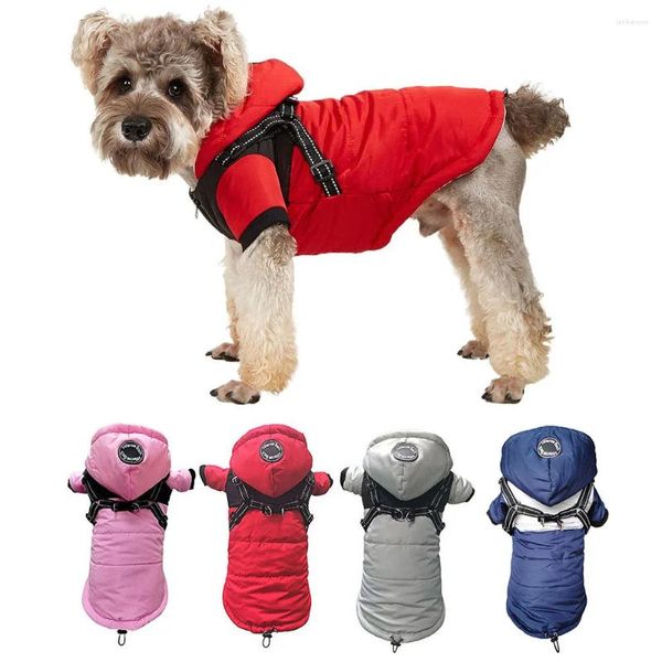 Abbigliamento per cani inverno abbigliamento cassa e schiena integrata peluche impermeabili law combattono la tempesta di animali domestici