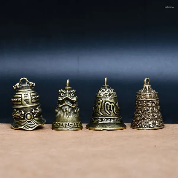 Figurine decorative 1 pezzi Mini lega buddista buddista Guanyin orologio torchia di canotta a sospensione Vintage Gioielli in rame Feng Shui Regalo