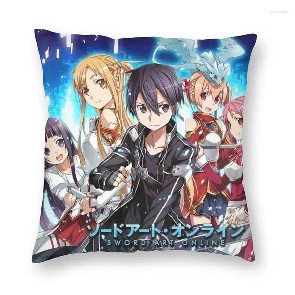 Pillow Sword Art Online Cover online 3D impressão capa de anime de anime para sala de estar Decoração de casa de travesseiro fresco