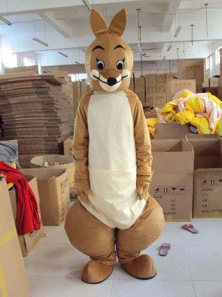 Костюмы талисмана кенгуру мультфильм одежда по случаю дня рождения