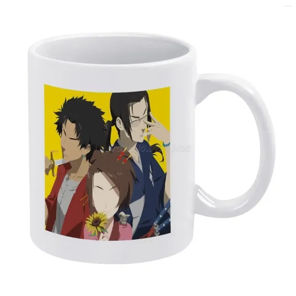 Кружки Champloo Fanart White Mug Custom Printed Funny Tea Cup Pired Permonerized Coffee Anime Япония