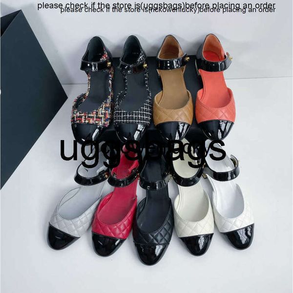 CHANELLS SCARPA CHANELITY JANE MARY MARMA Abito Luxury Designer Designer Fragrant Ballet Flats Mule Interlocking C Tweed Tracked Controlli trapunti Slingbacks Brand Shoe Bl