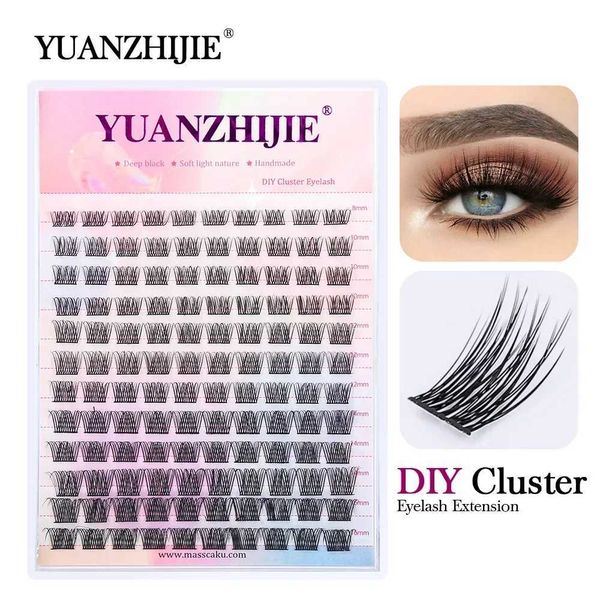 Falsche Wimpern DIY -Cluster Wimpern Erweiterungen Versteck segmentierte Wimpern 48 Rollen natürliche Bündel Q240510