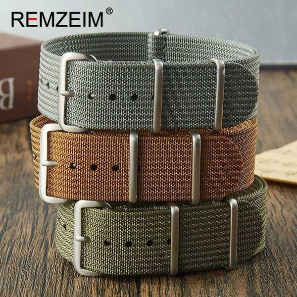 Watch Bands Nylon 18mm 20mm 22 mm con cinghia militare impermeabile per la cintura militare Sport Sports Sostituzione Q240510