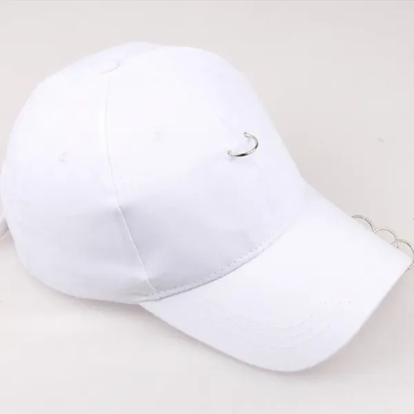 Berets Unisex Fashion Safety Pin Hoop präzise Style Sport Cap Women Visier gebogene Hut Männer Baseball