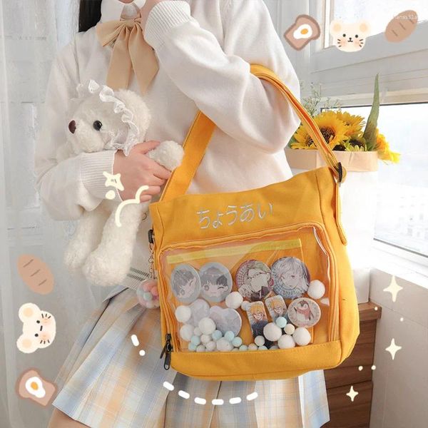 Bolsas de noite Japão Japão Bag fofo ITA Crossbody Student School School School Decorative Clear Burse for Teens Girls Sweet School Pacote Itabag