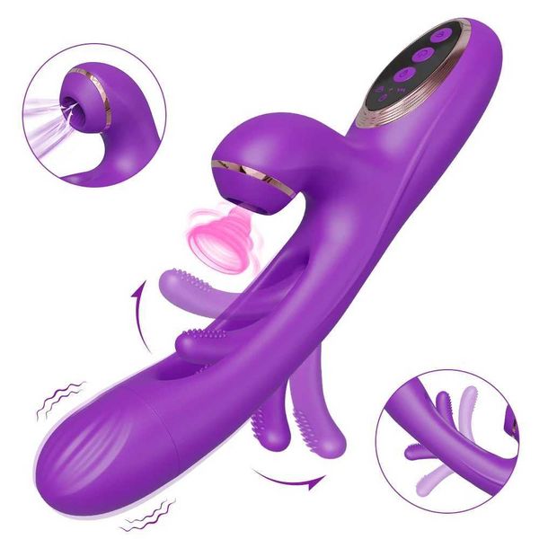 Andere Gesundheit Schönheitspunkte Kaninchen wolpt Vibrator für Frauen G-Punkt-Klopfklitoris-Stimulator leistungsstarke 21 Modi Spielzeug weibliche Waren für Erwachsene T240510