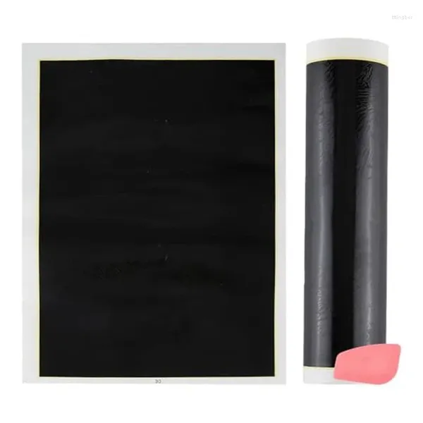 4Pieces Laser Gravando papel de marcação preto para cerâmica de vidro de metal de fibra
